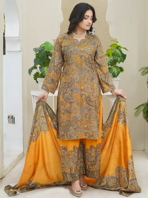 Bin Saeed 3Pc Stitched Suit