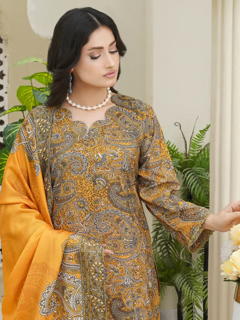 Bin Saeed 3Pc Stitched Suit