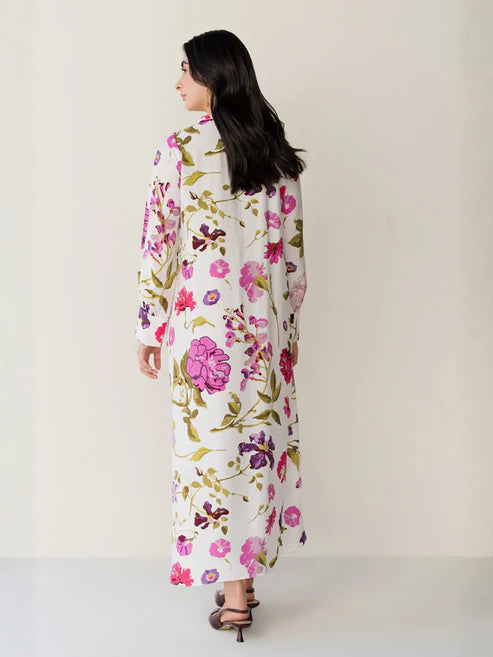 Blossom Summer Kaftan – 1PC Stitched Floral Printed Lawn