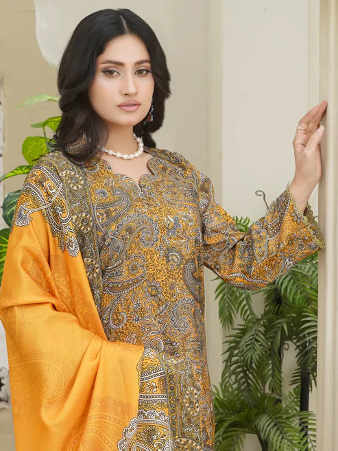 Bin Saeed 3Pc Stitched Suit