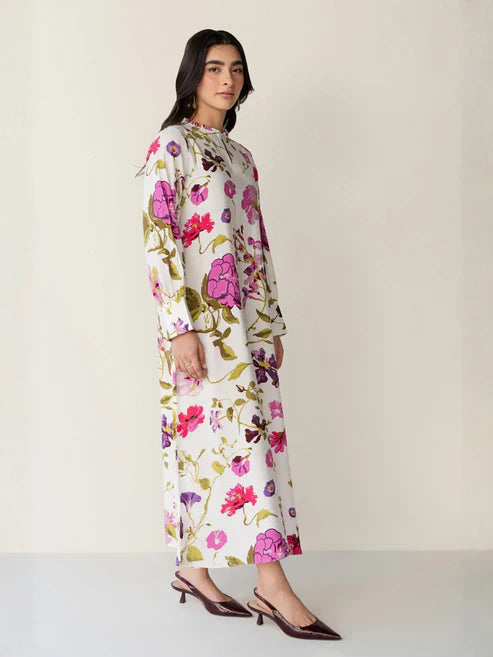 Blossom Summer Kaftan – 1PC Stitched Floral Printed Lawn
