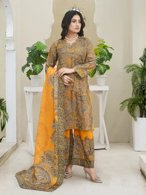 Bin Saeed 3Pc Stitched Suit